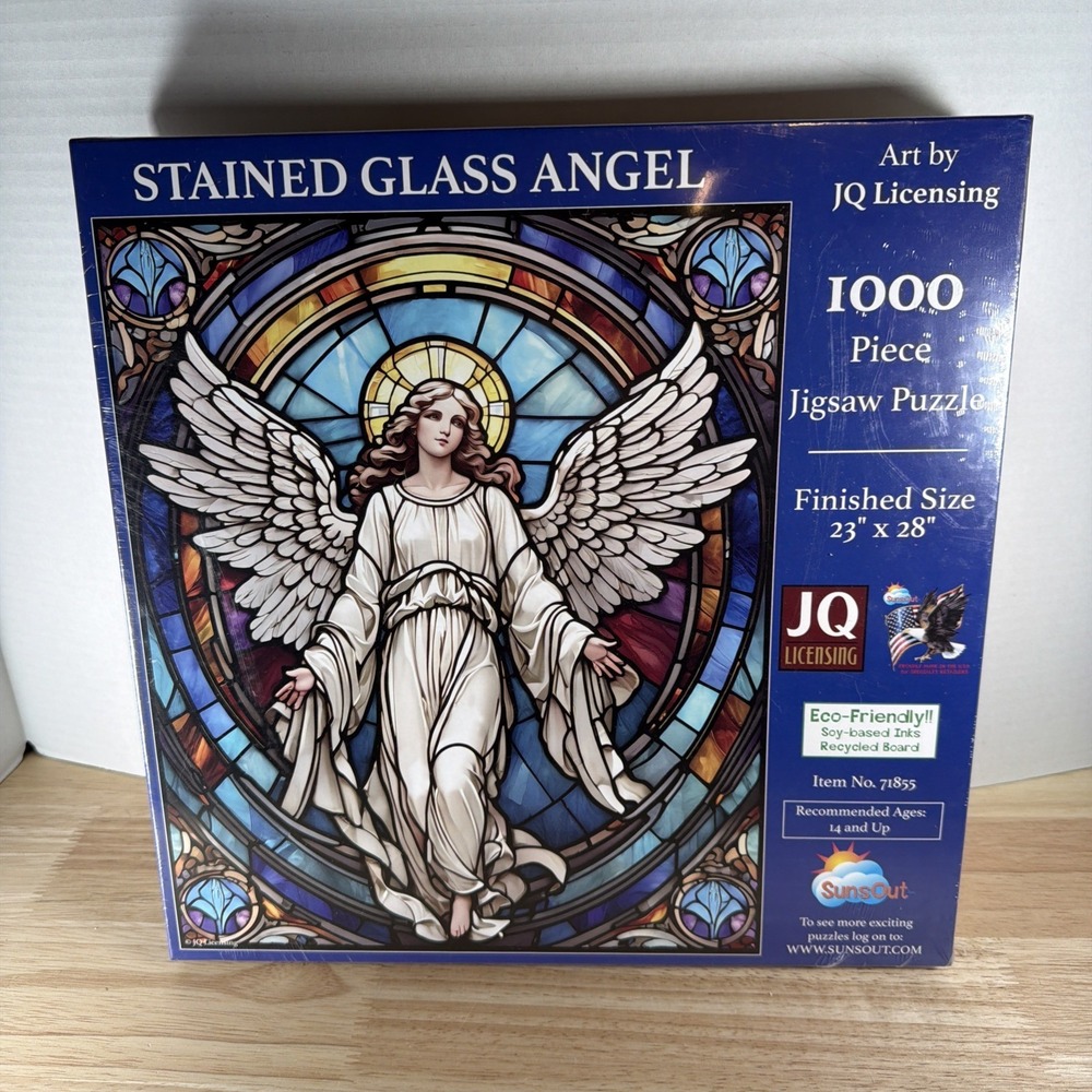 Stained Glass Angel 1000-Piece Jigsaw Puzzle